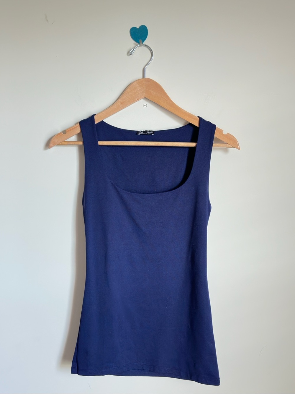 Zara Navy Blue Sleeveless Mock Neck Top Women’s Size: US Small